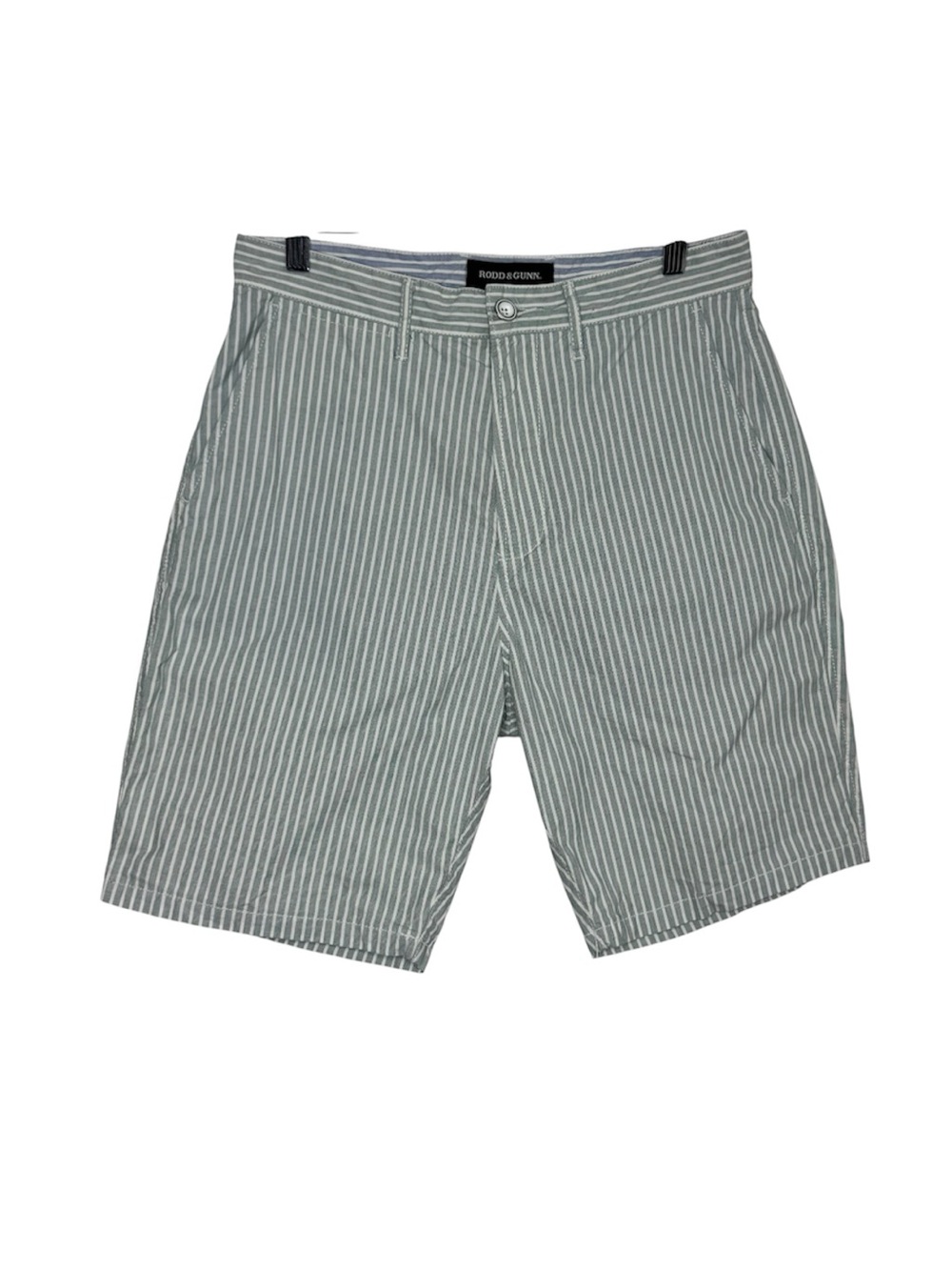 Rodd & Gunn Millwater Shorts Blue and White Stripes Slim Fit Size 30
